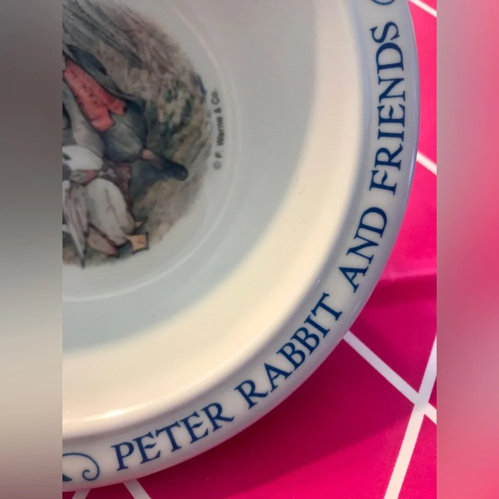 Vintage Beatrix Potter Peter Rabbit And Friends Bowl